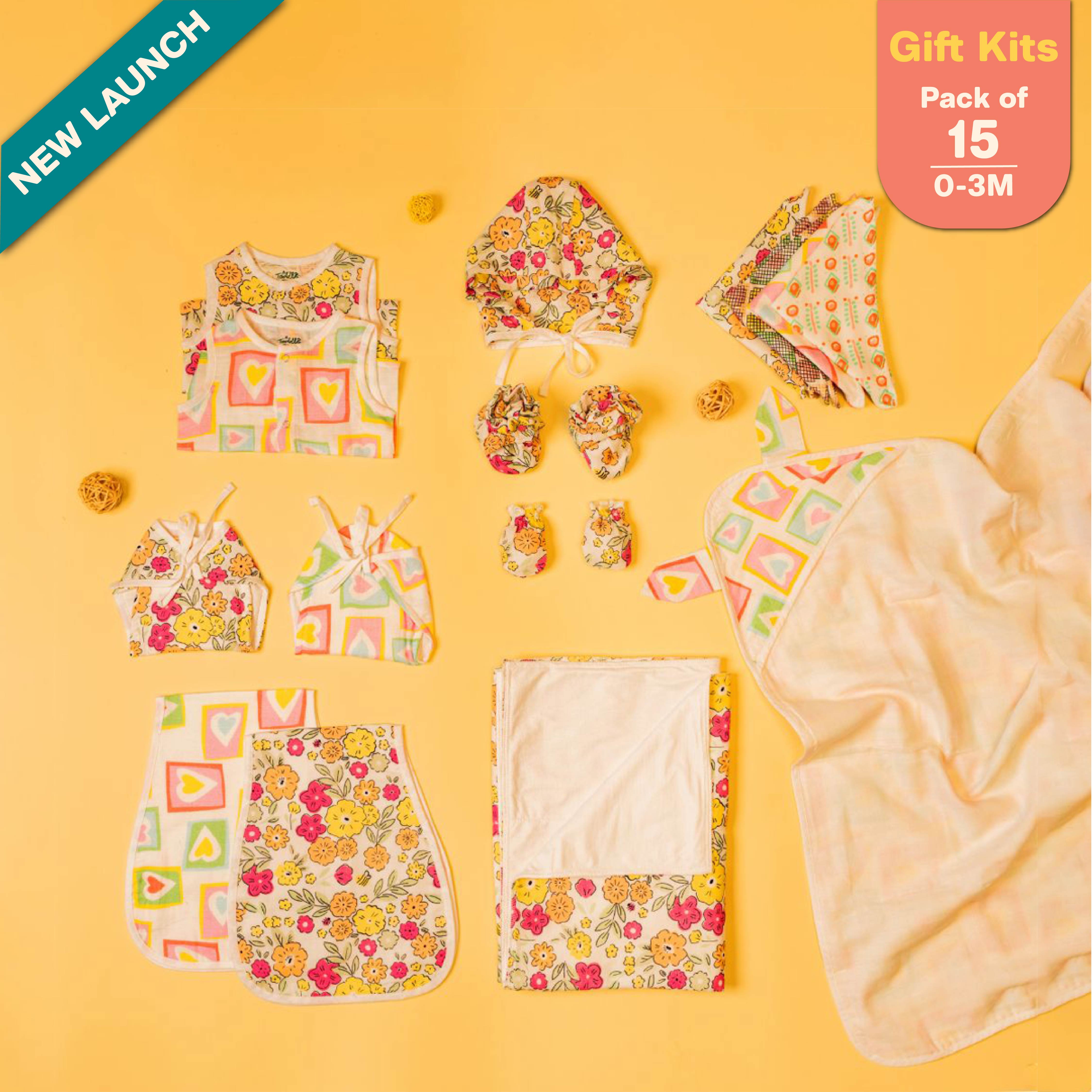 The Pixeling Pack - Muslin 24 Piece Combo Pack (0-3M)