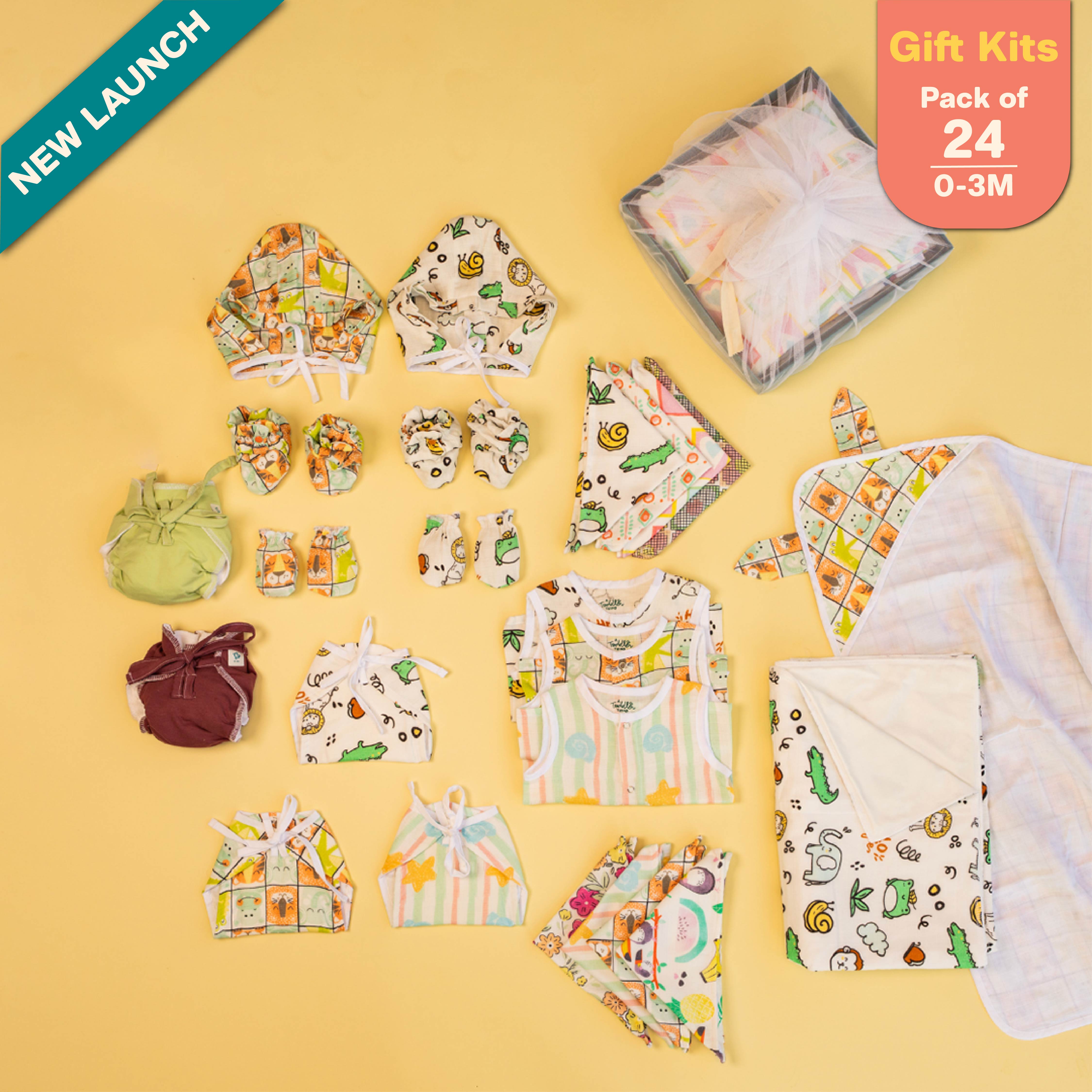 Hello Zoodle Shores - Muslin 24 Piece Hospital Kit