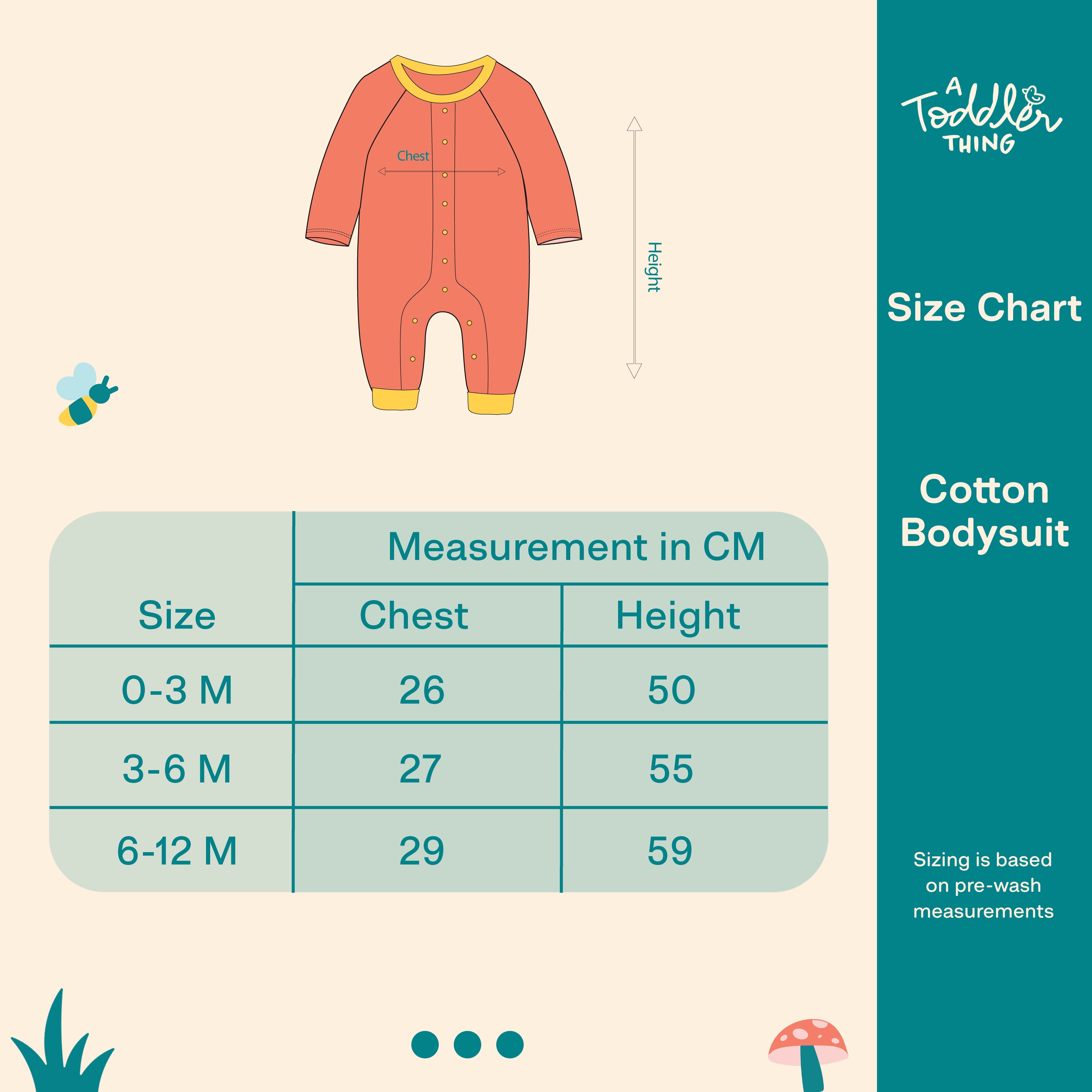 Mustard Tiny Roars - Full sleeve Bodysuit