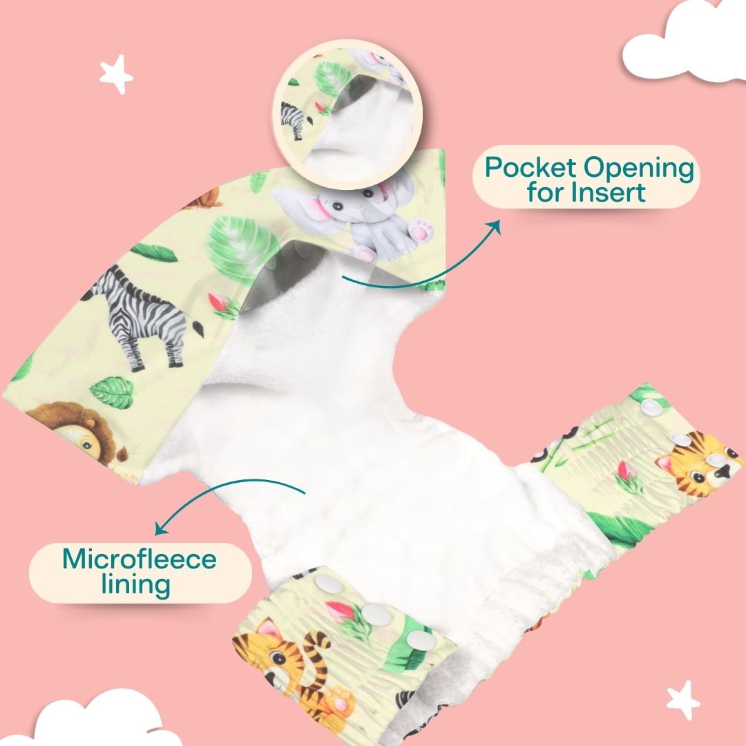 Indigo - Newborn Cloth Diaper 2.0 with 1 cotton Insert (2 kg - 5 kg)