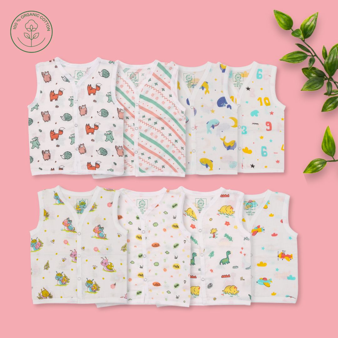 BEST SELLER - Muslin Jabla Button Type for Babies - Combo Packs