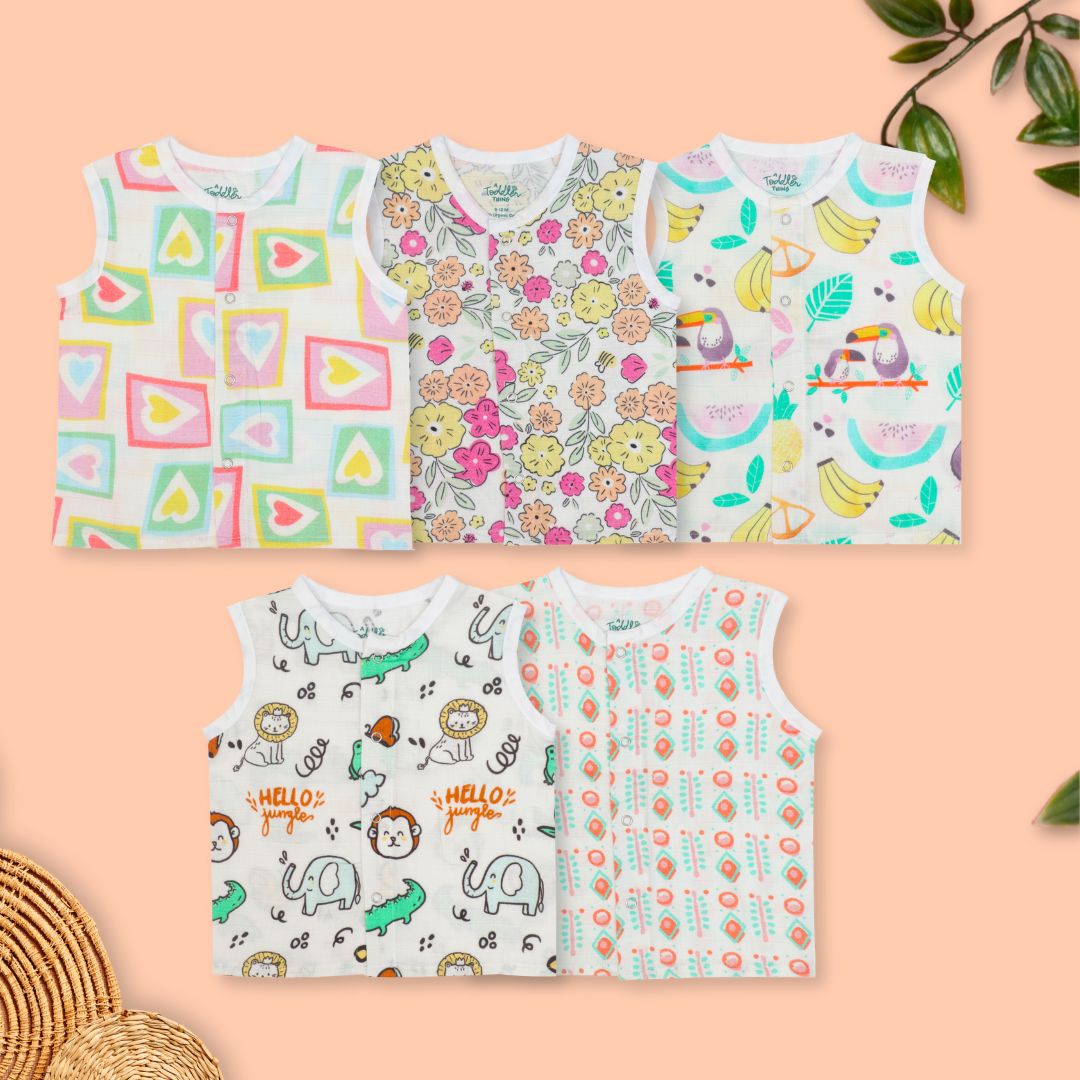 Special Edition - Muslin Jabla Button Type for Babies -  Combo Packs