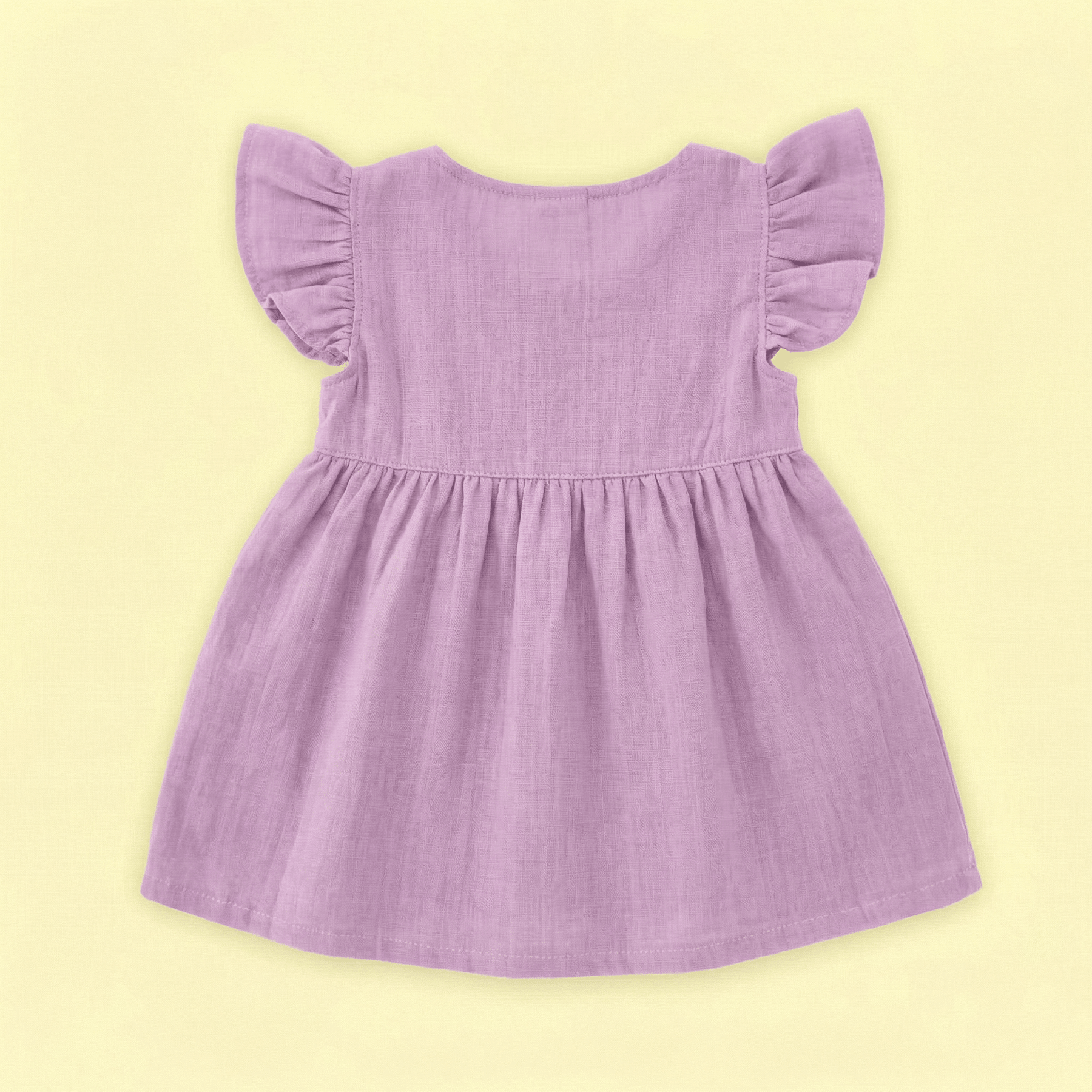 Mauve - Muslin Dandelions Frill Frock