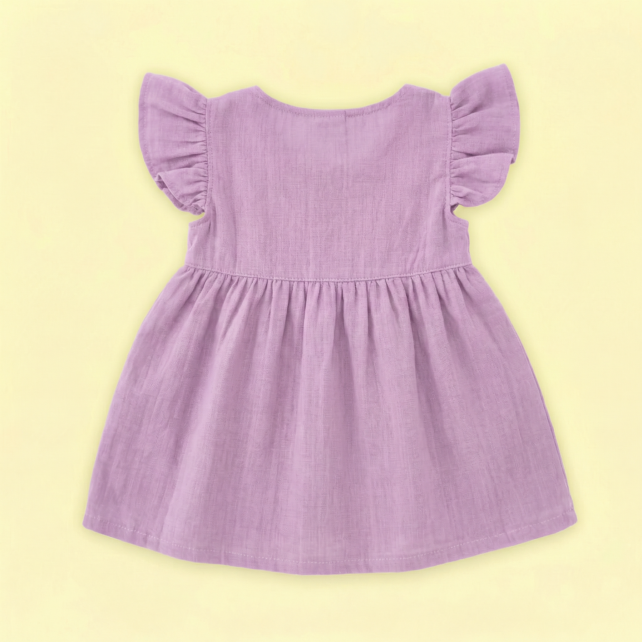 Butter Yellow - Muslin Dandelions Frill Frock