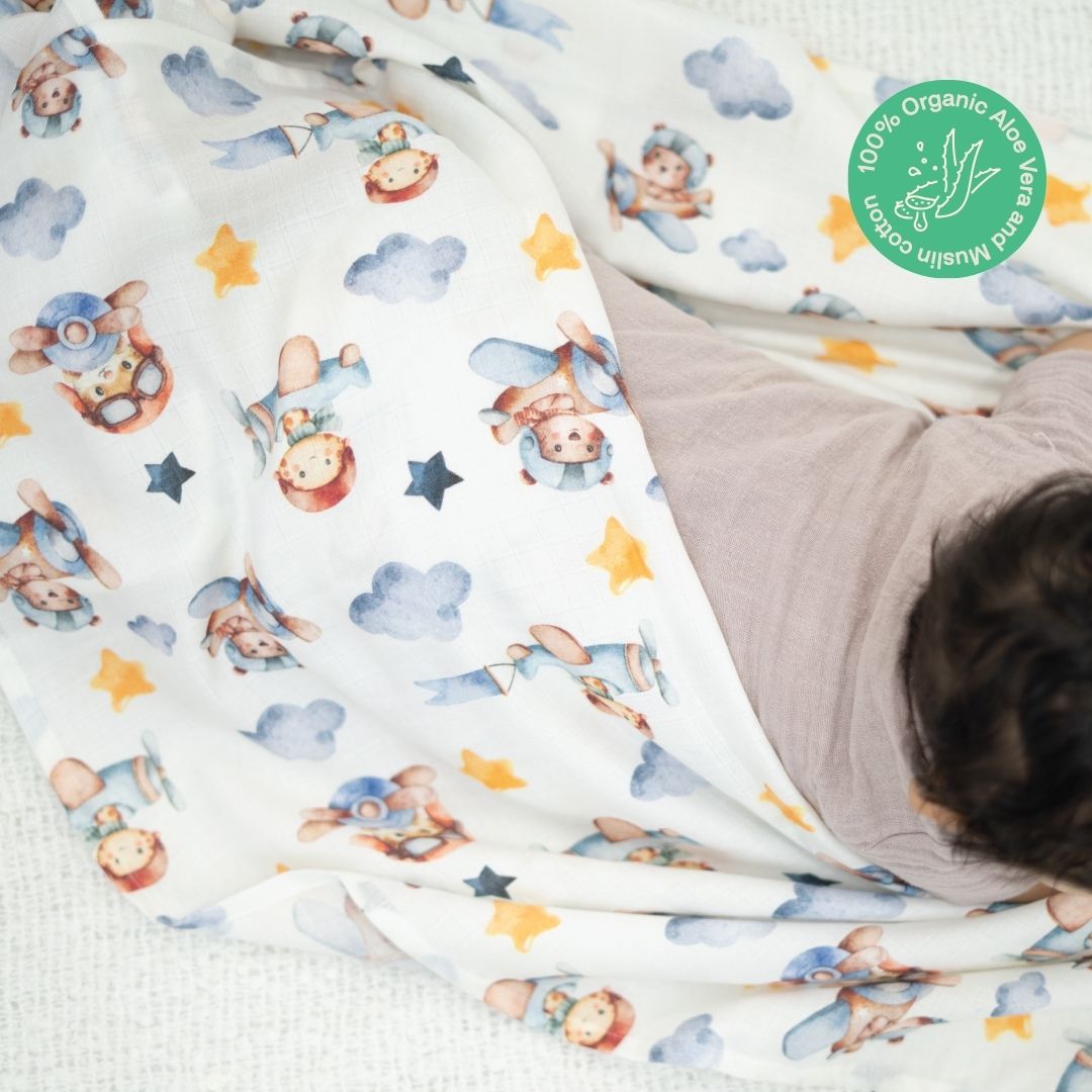 Bon Voyage - Organic Muslin Aloe Vera Towel