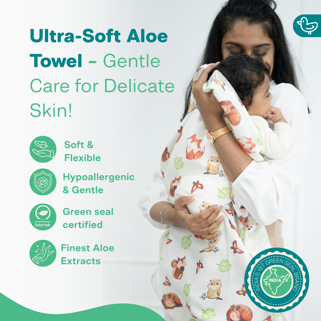 Farm Fest - Organic Muslin Aloe Vera Towel