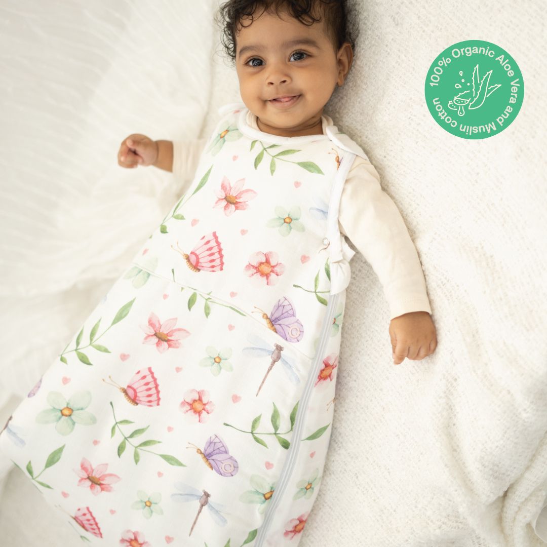 Spring Daisy - Organic Muslin Aloe Vera Sleep Bag (upto 9 months)