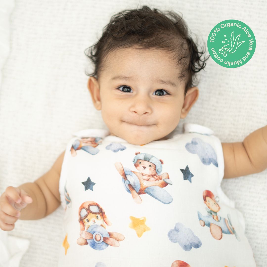 Bon Voyage - Organic Muslin Aloe Vera Sleep Bag (upto 9 months)