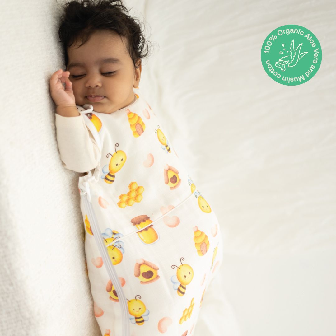 Bumble Bee - Organic Muslin Aloe Vera Sleep Bag (upto 9 months)