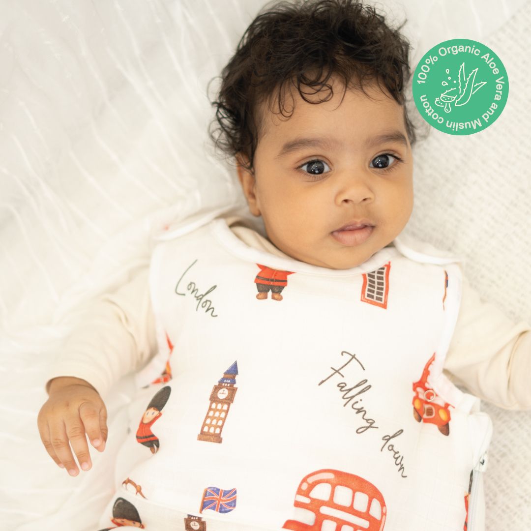 London Bridge - Organic Muslin Aloe Vera Sleep Bag (upto 9 months)