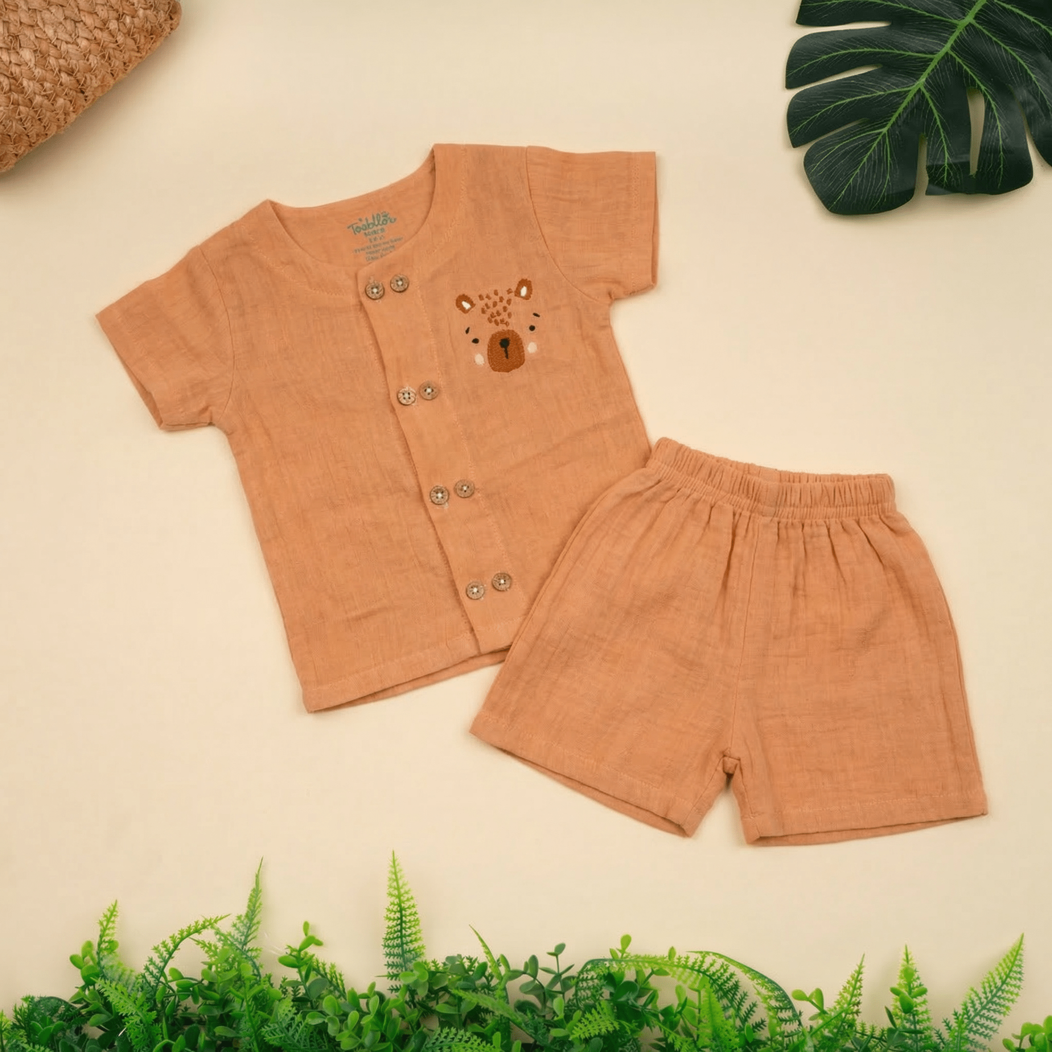 Lil Koala - Crinkled Muslin Co-ord Set