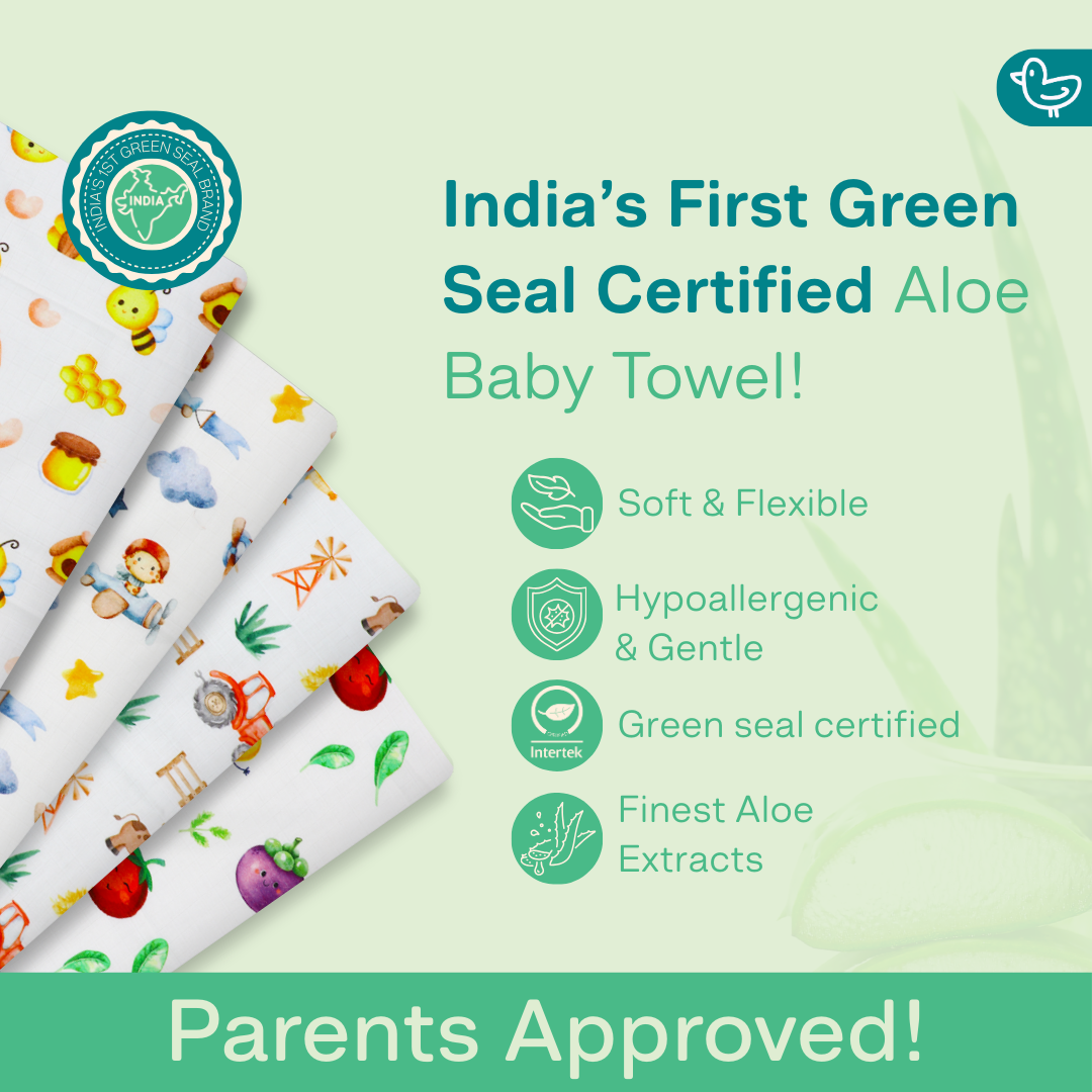 Bumble Bee - Organic Muslin Aloe Vera Towel