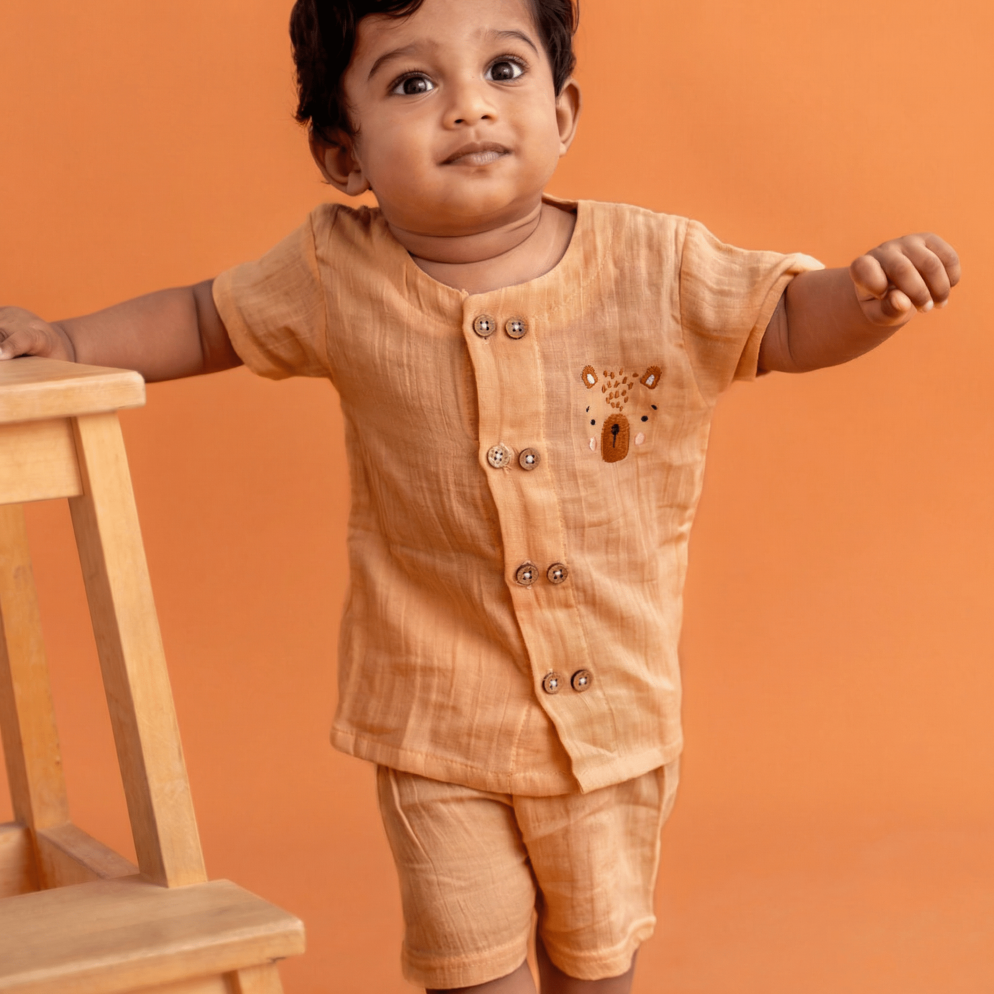 Lil Koala - Crinkled Muslin Co-ord Set