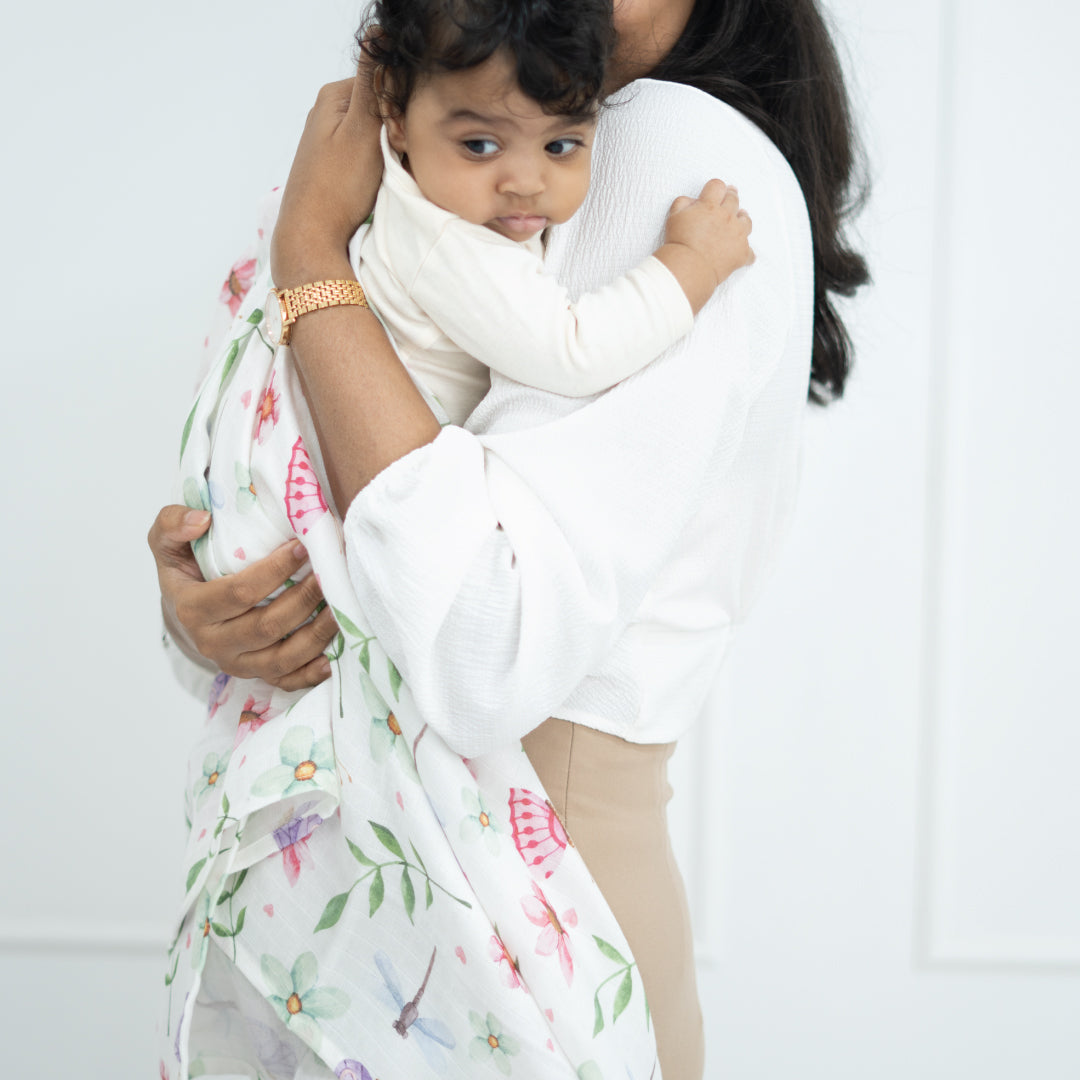 Spring Daisy - Organic Muslin Aloe Vera Towel