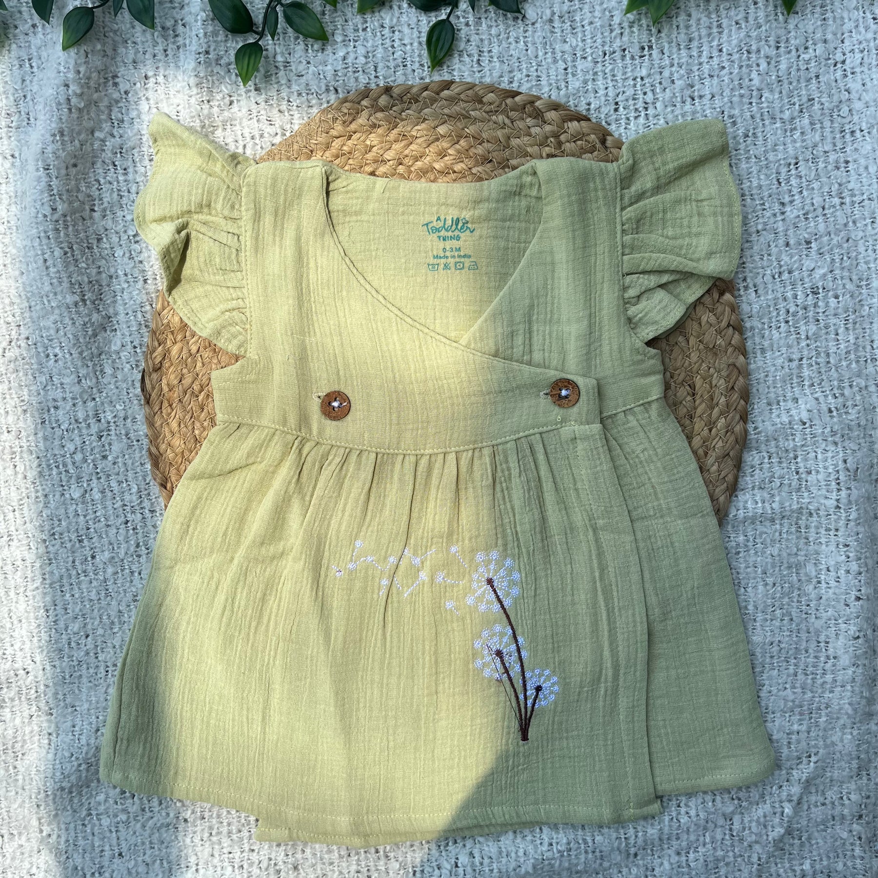 Mauve - Muslin Dandelions Frill Frock