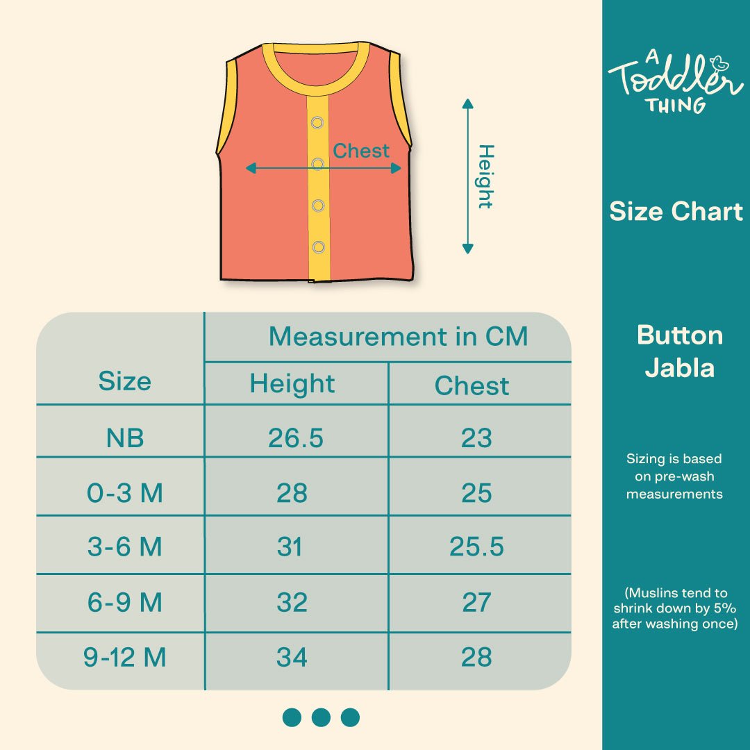 Ink Drop - Reversible Muslin Jabla (Pack of 1)