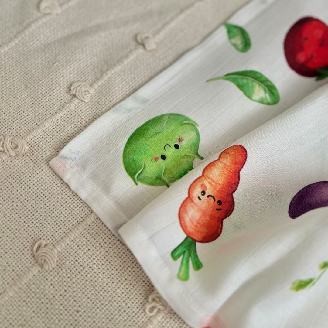 Veggie Delight - Organic Muslin Aloe Vera Towel