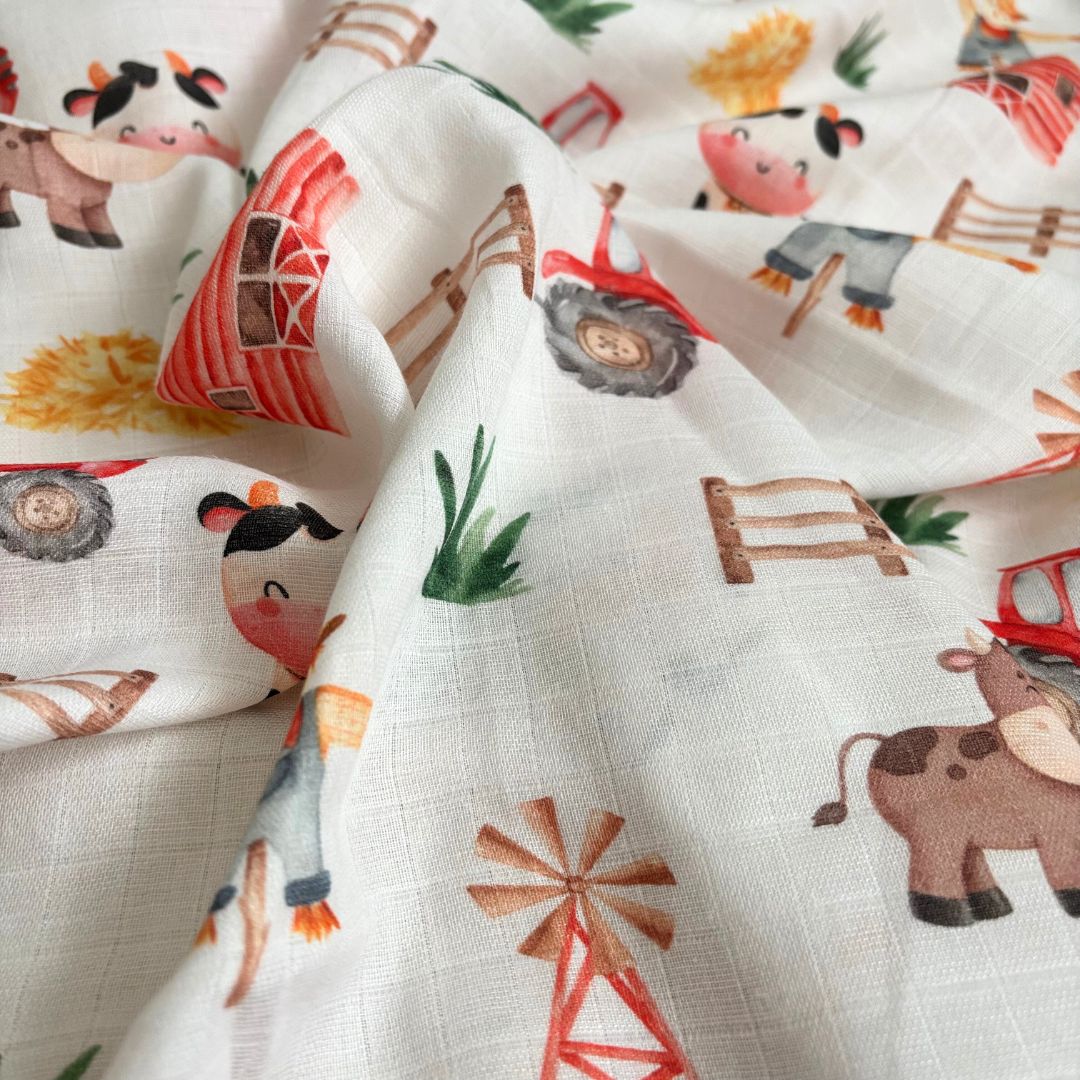 Farm Fest - Organic Muslin Aloe Vera Towel