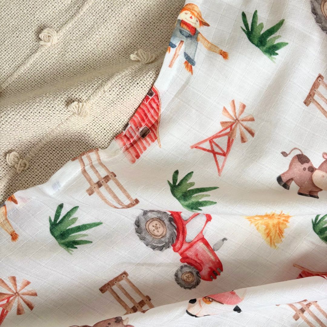 Farm Fest - Organic Muslin Aloe Vera Towel