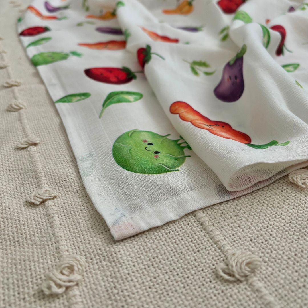 Veggie Delight - Organic Muslin Aloe Vera Towel