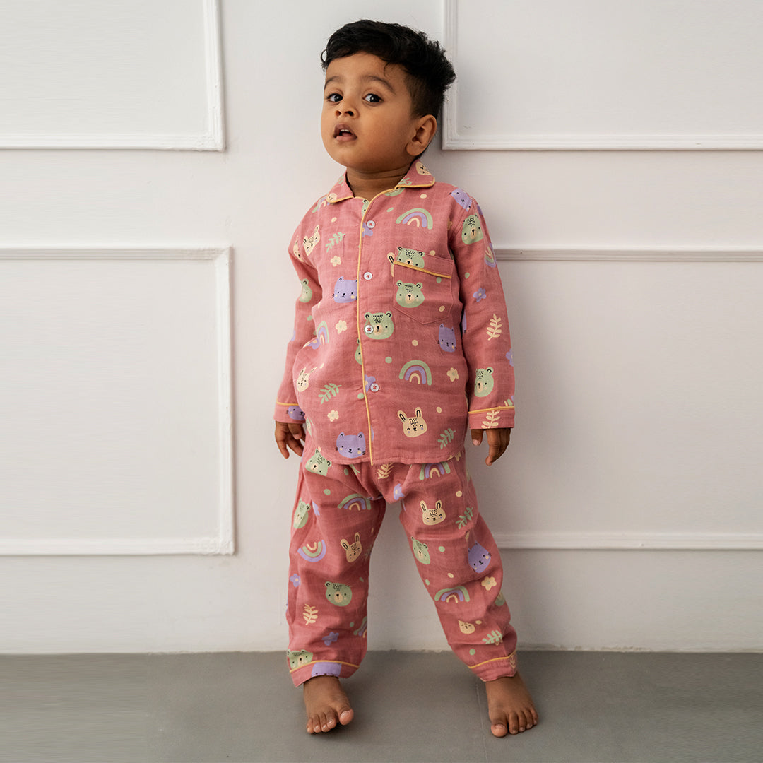 Dreamy Garden - Muslin Full Sleeve Sleep Suit for babies and kids (Unisex)