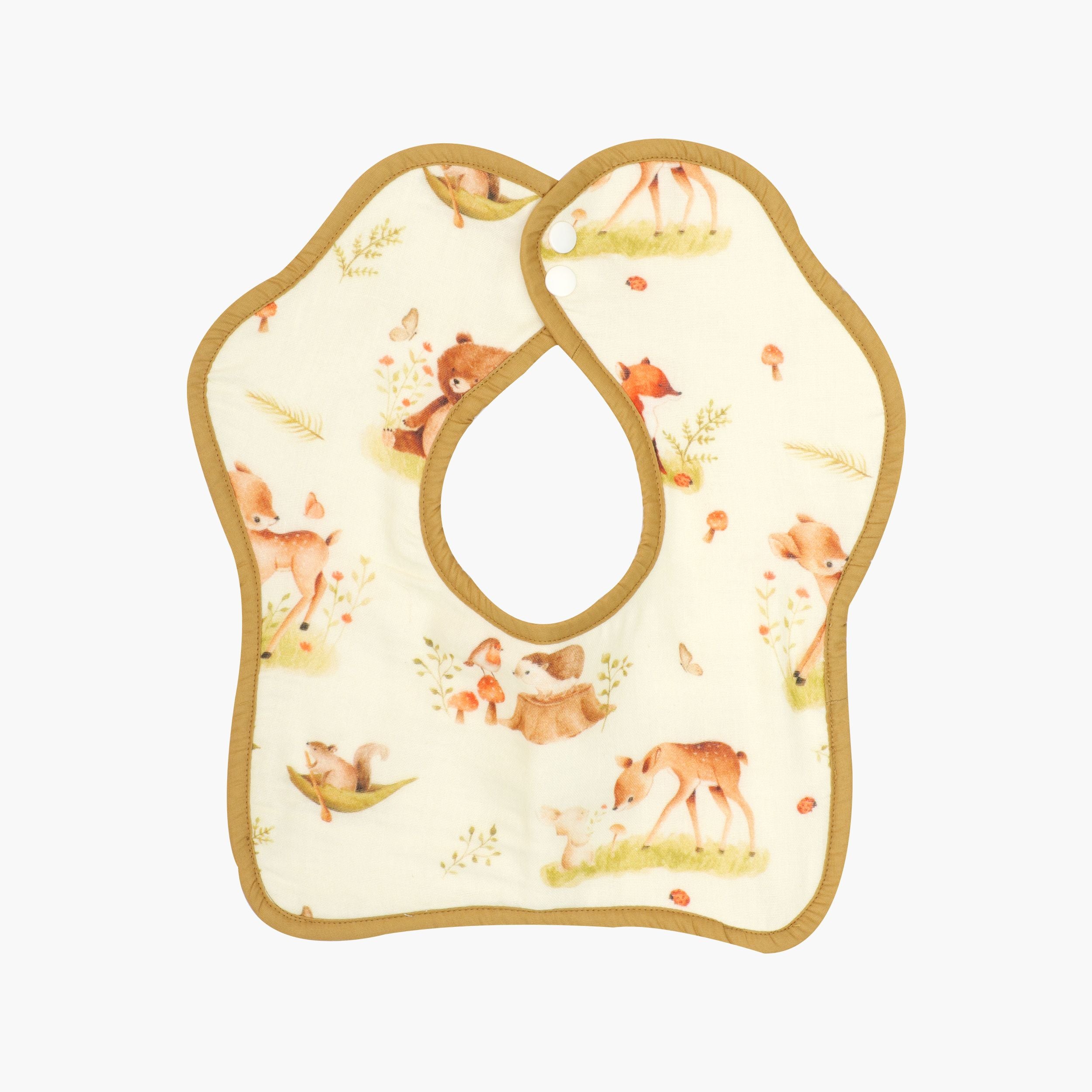 Galactic Zoo - Muslin Bib ( 6 - 12 Months )