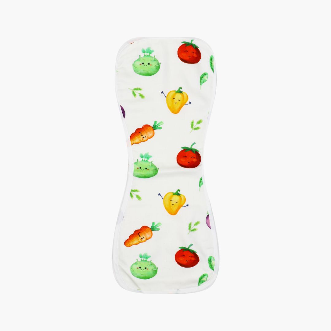 Veggie Delight - Organic Muslin Aloe Vera Burp Cloth