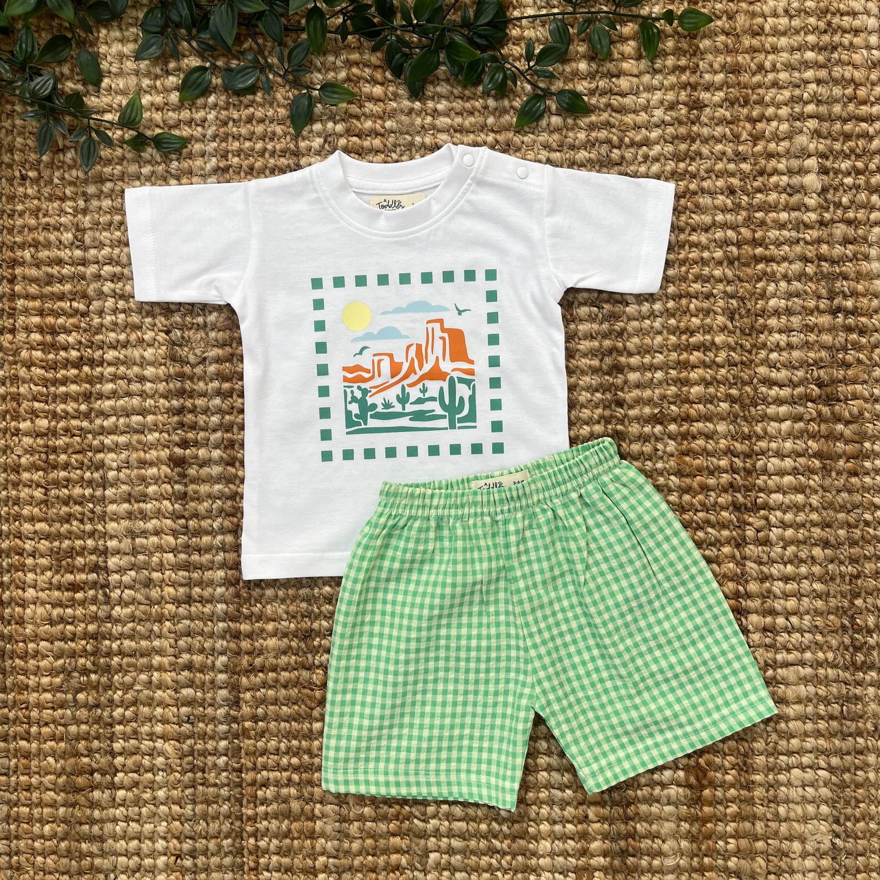Beach Day - Seersucker T-Shirt & Shorts for Boys