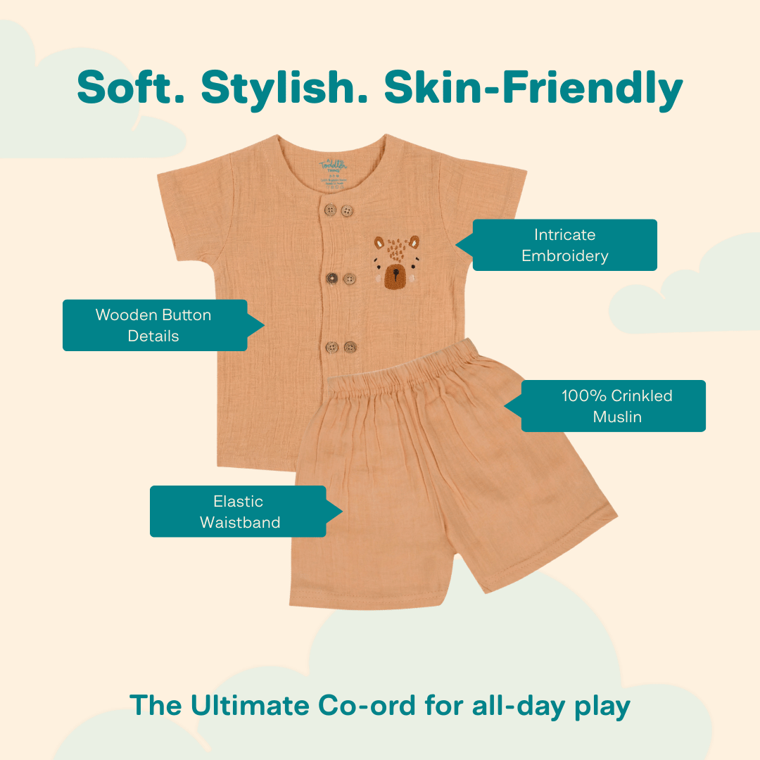 Lil Koala - Crinkled Muslin Co-ord Set