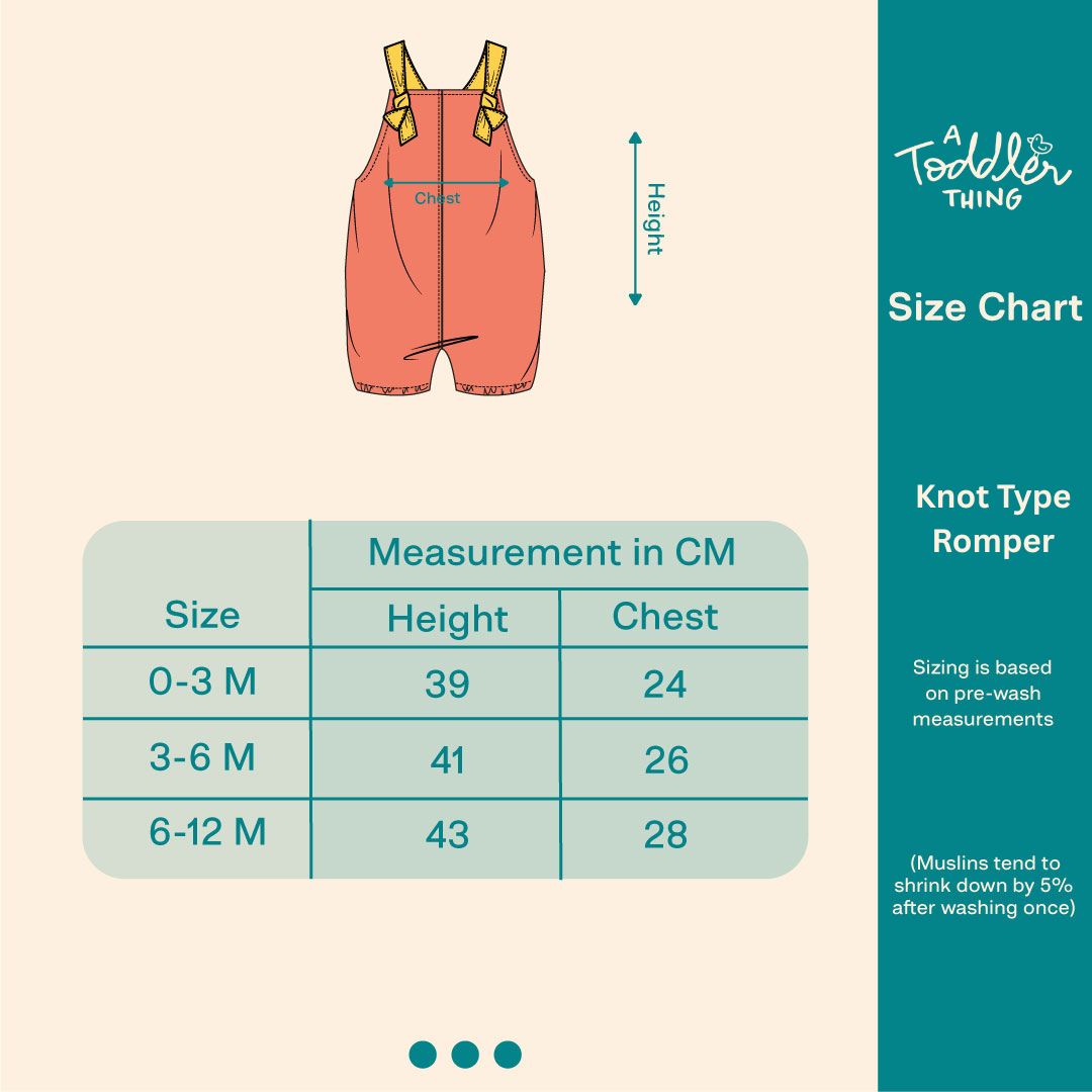 Citrus Splash - Mulmul Cotton Knot Type Romper