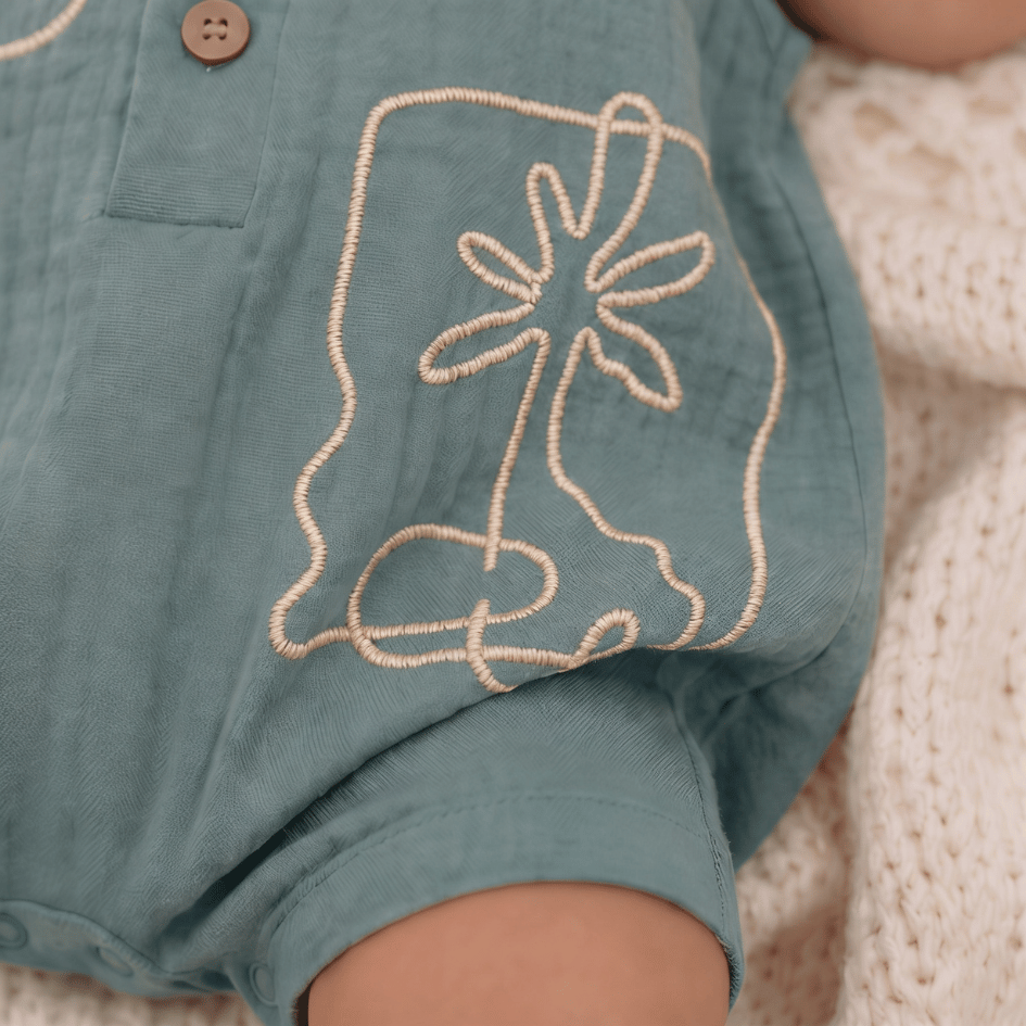 Palm Mist - Crinkled Muslin Jumpsuit