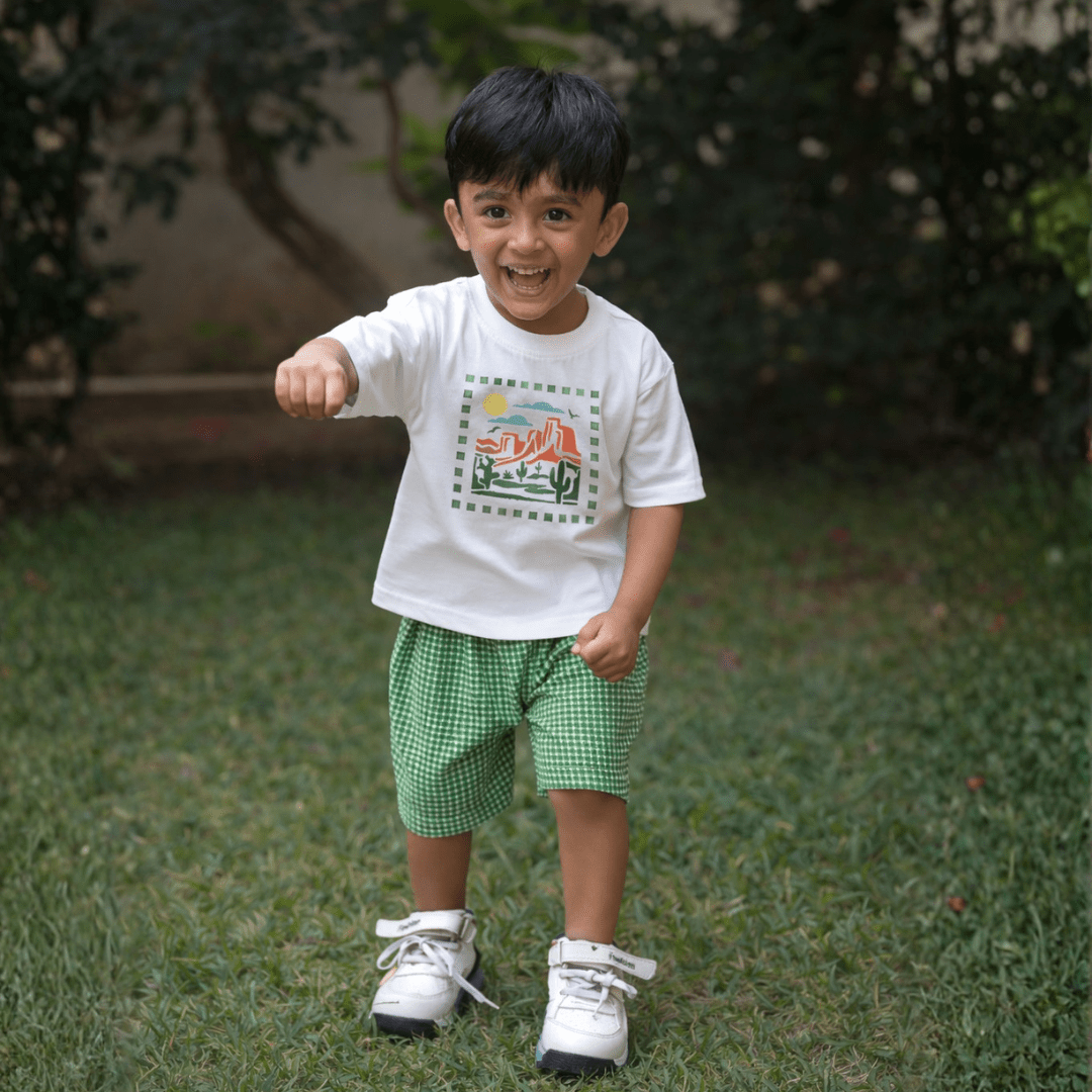 Beach Day - Seersucker T-Shirt & Shorts for Boys