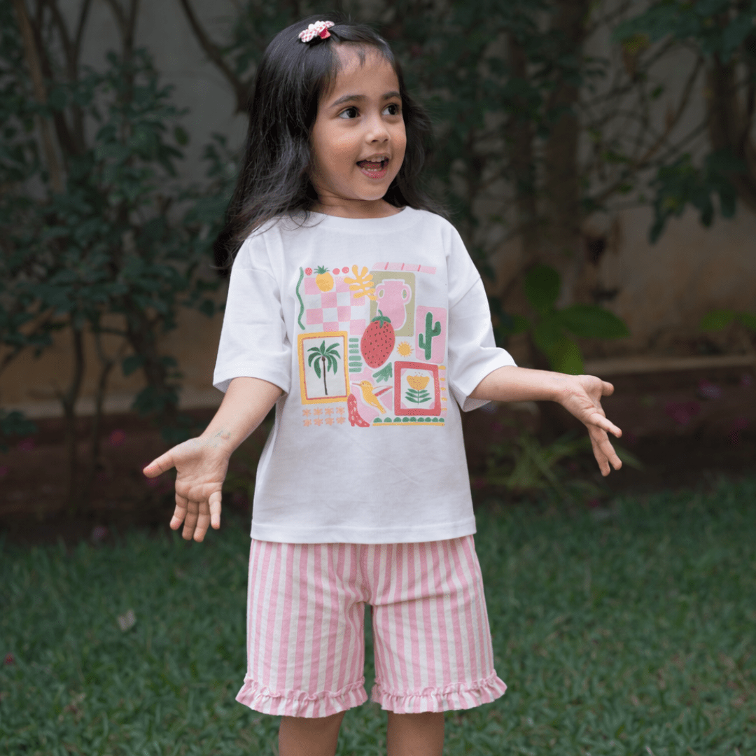 Play Day - Seersucker T-Shirt & Shorts for Girls