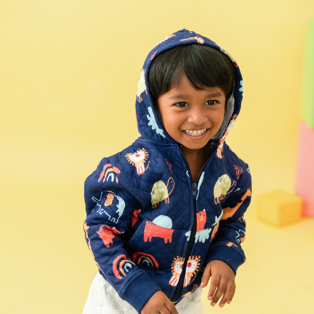 Cuddle Monster - Quilted Hoodie Sweatshirts for kids
