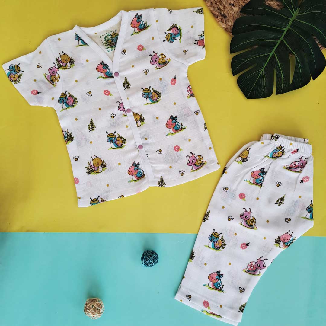 Snail Mail - Muslin Sleep Suit for babies and kids (Unisex)