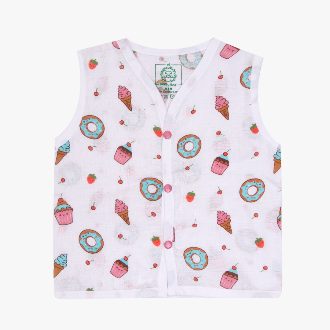 Muslin Matching Button Jablas and Nappies (6 Jablas & 6 Nappies) - Pack of 12 - Special Edition