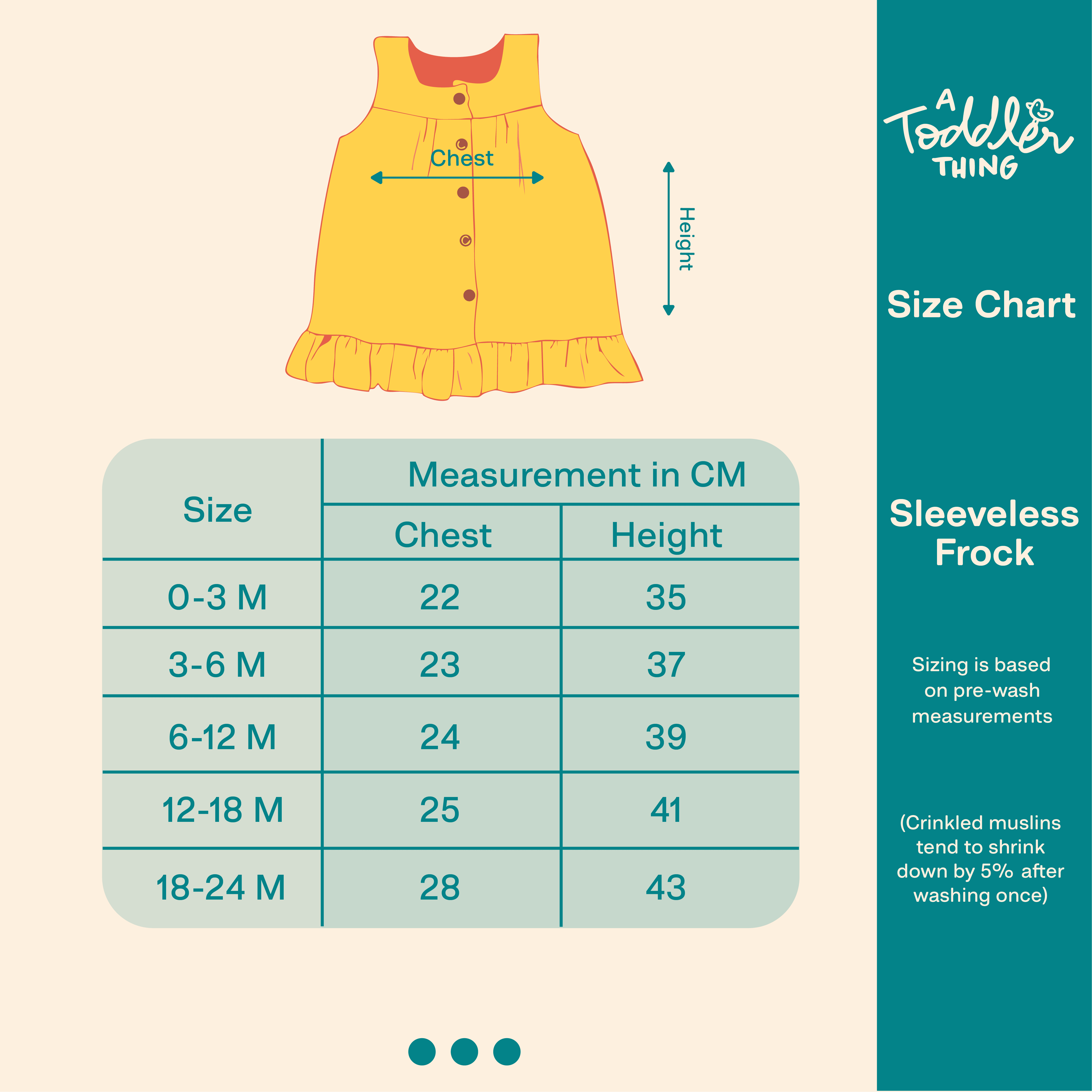 Butter Bloom - Crinkled Muslin A-line Sleeveless Frock