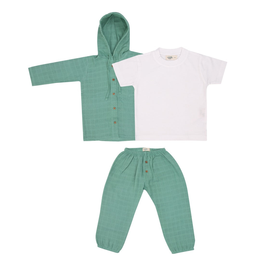 Kids Minty Charm 3 Piece Hoodie sets