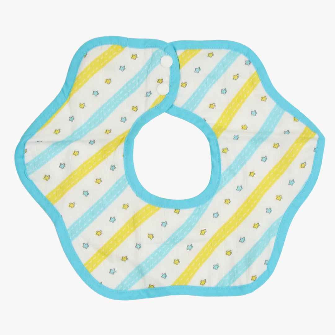 Baby Buzzing bees Reversible Bib 0 To 12 Months (Organic Muslin Cotton)
