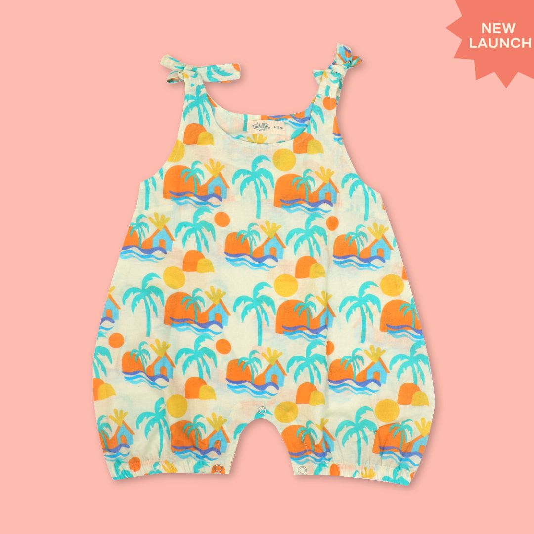 Sun & Surf - Mulmul Cotton Knot Type Romper