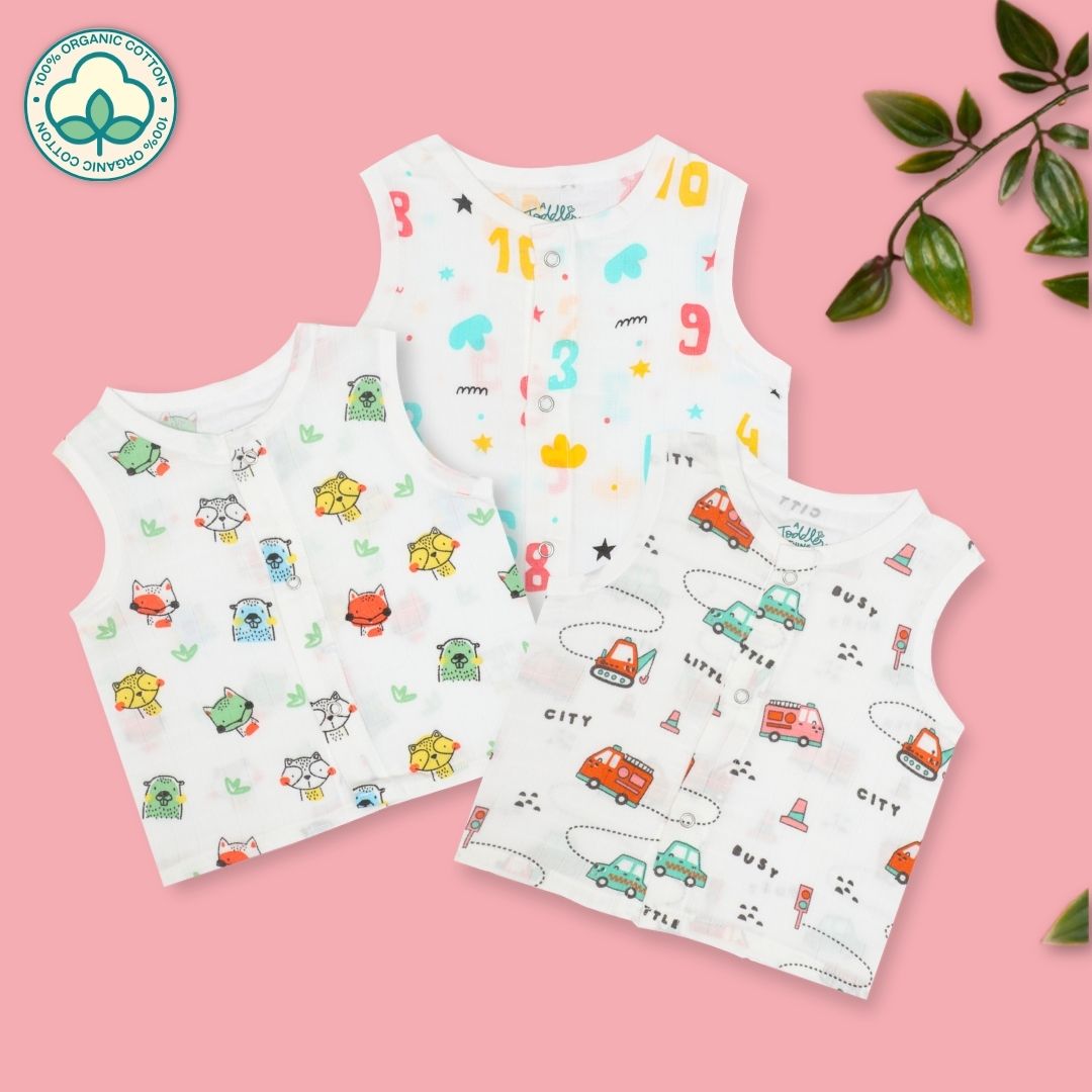 BEST SELLER - Muslin Jabla Button Type for Babies - Combo Packs