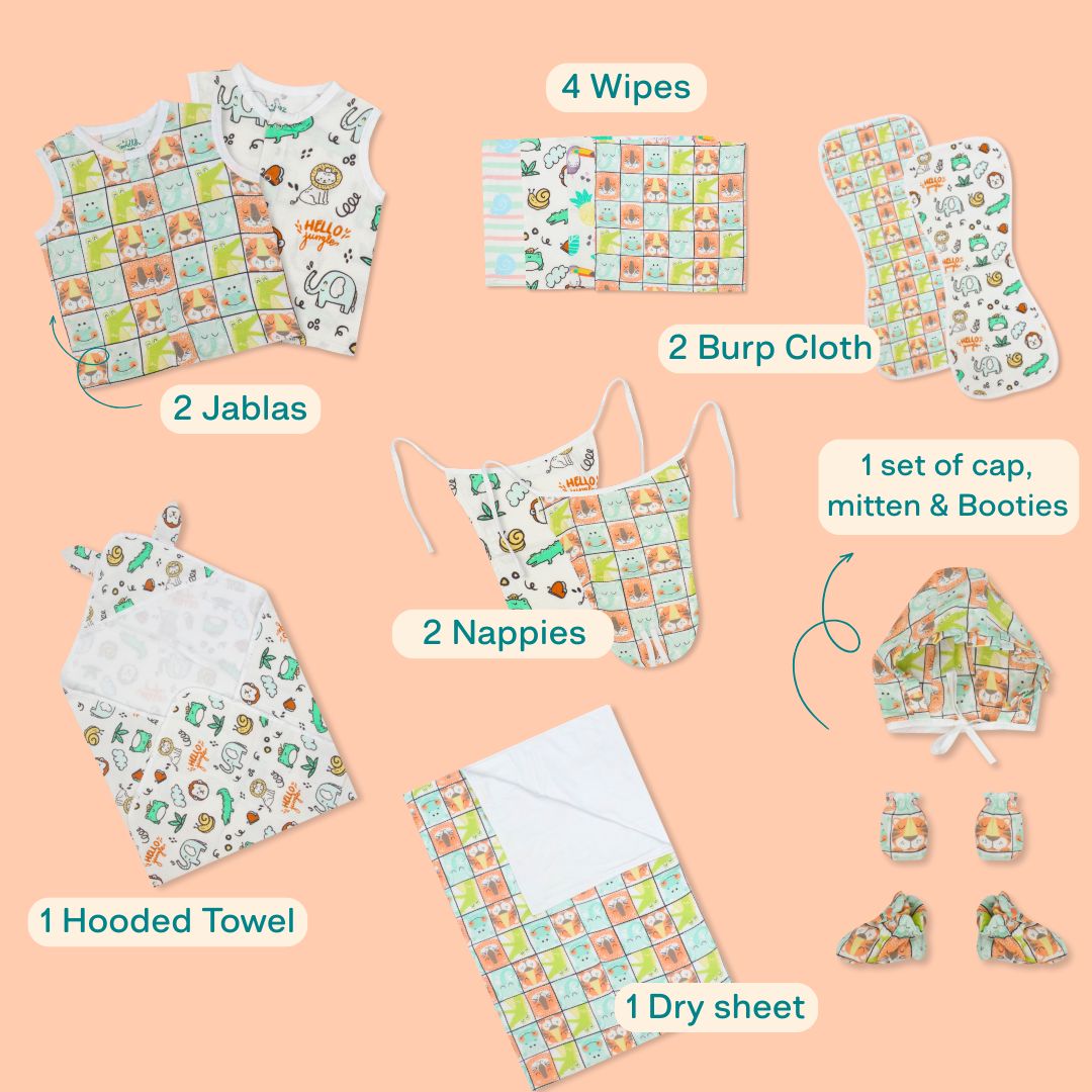 Spring of Love - Muslin 15 Piece Combo Pack (0-3M)