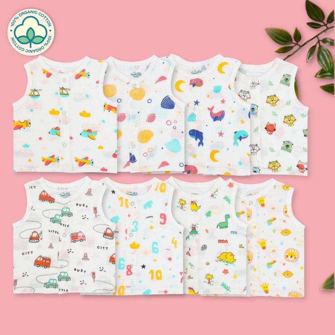 BEST SELLER - Muslin Jabla Button Type for Babies - Combo Packs