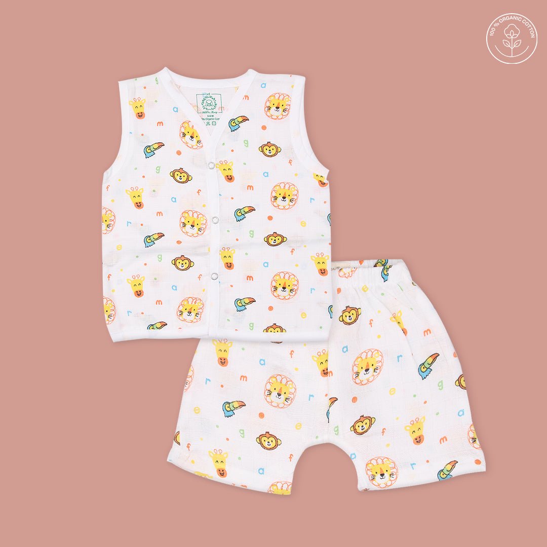 Jungle - Muslin Jabla and Shorts for Babies and Toddlers