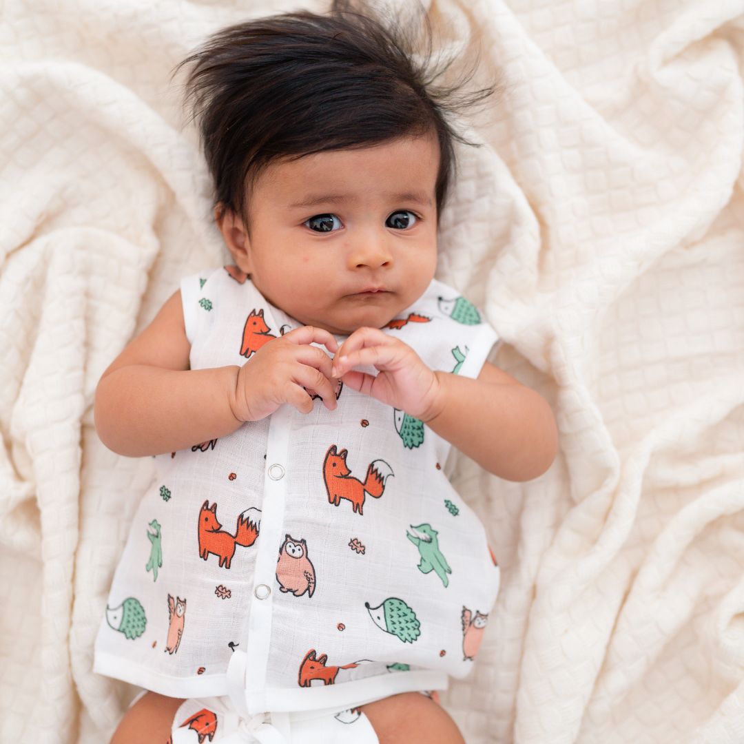 BEST SELLER - Muslin Jabla Button Type for Babies -  Combo Packs