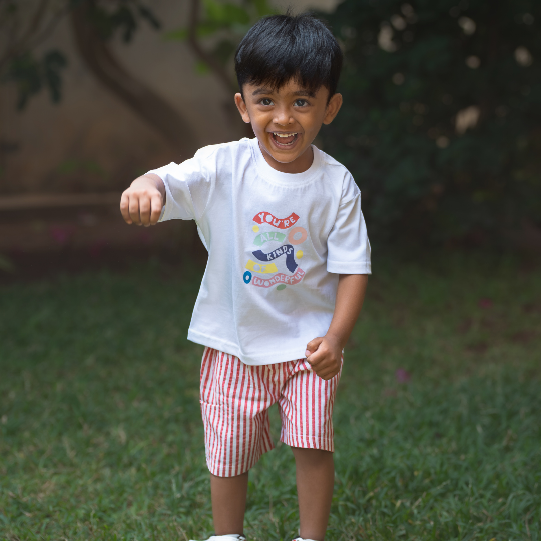 Rainbow Joy - Seersucker T-Shirt & Shorts for Boys
