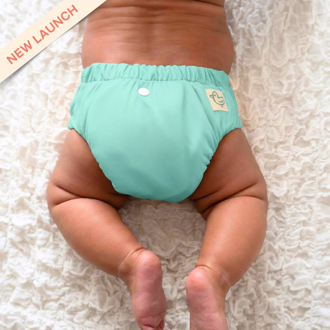 Dusty Aqua - Newborn Diaper (Cloth)