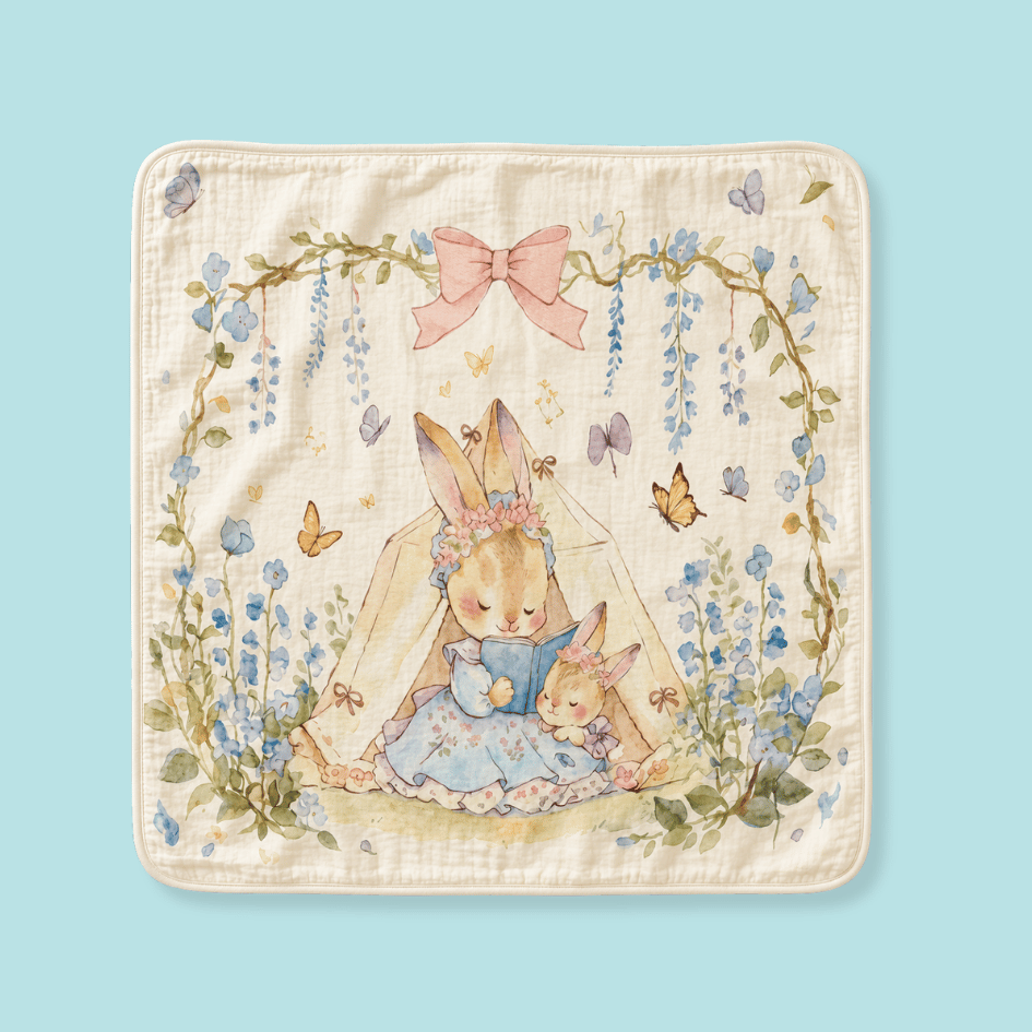 Happy Garden - Crinkled Muslin Bamboo Blanket