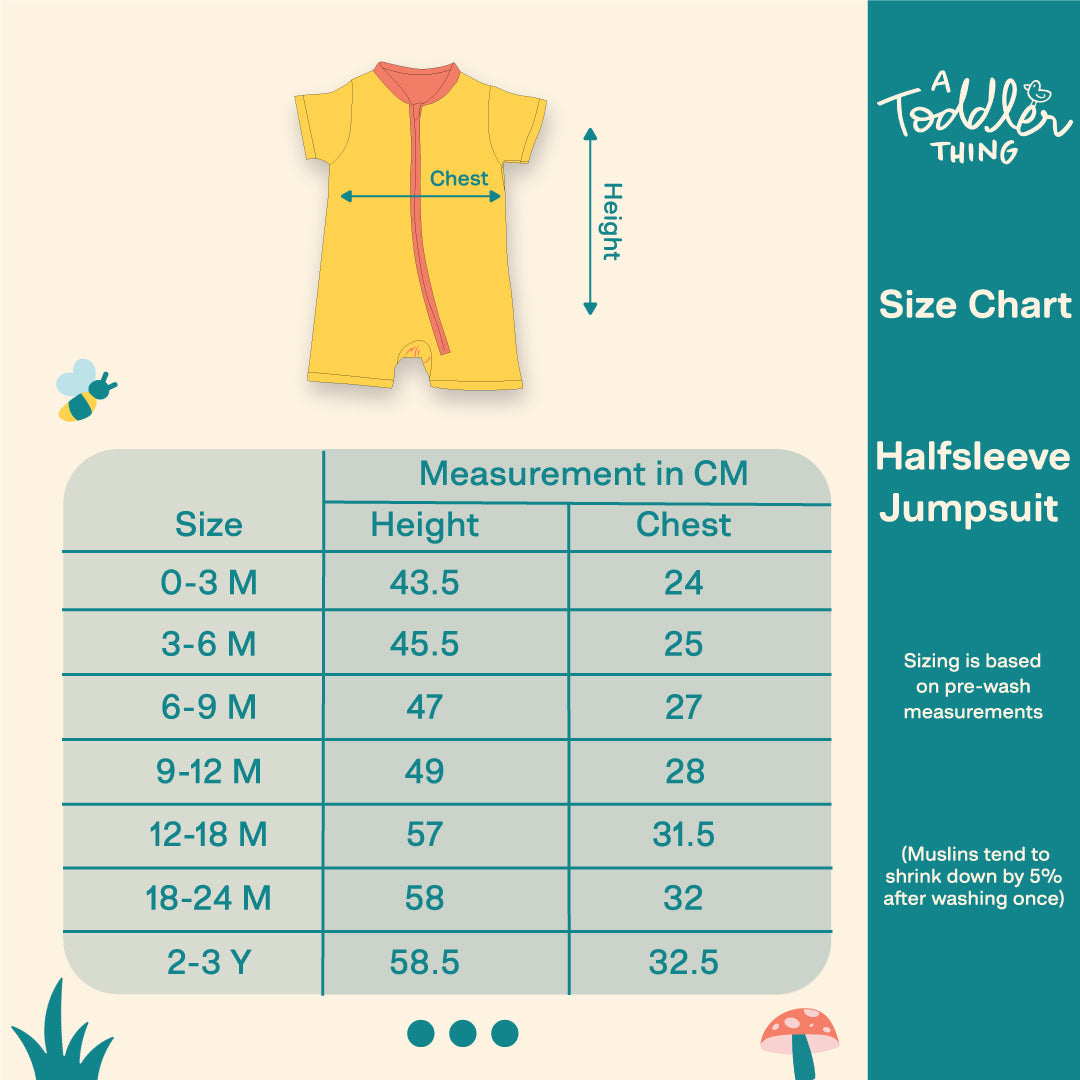 Yellow Mellow - Half Sleeve Jumpsuit