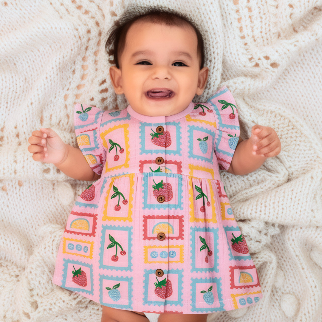 Wild Dino -  Muslin Frill Frock (Pack of 2)